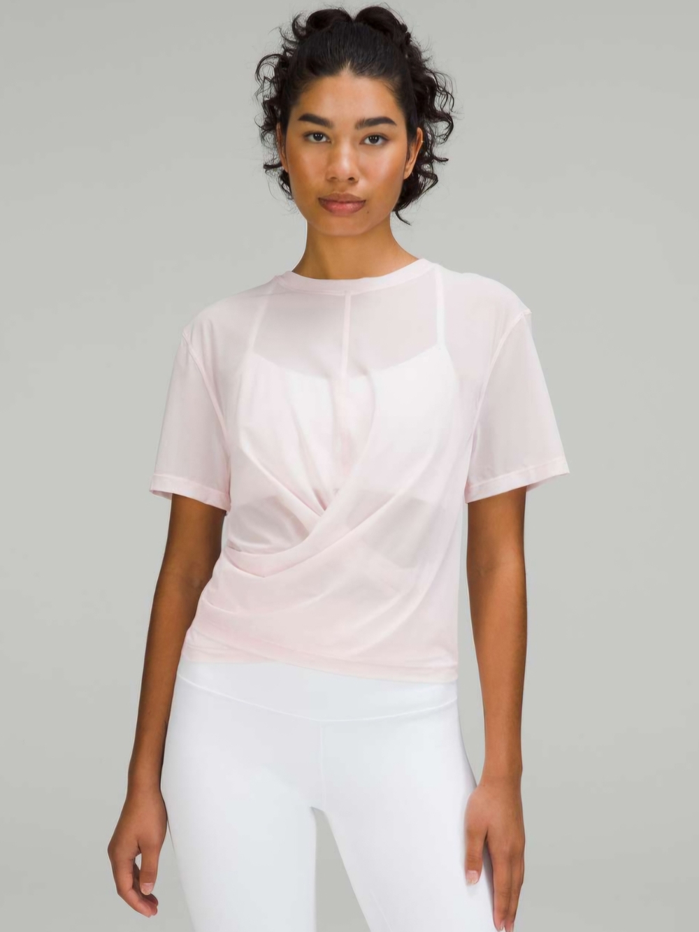 Lululemon Reversible Yoga T-Shirt Strawberry Milkshake Size 6